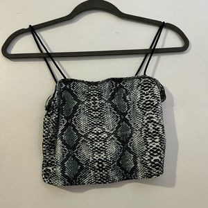 Snake skin crop top